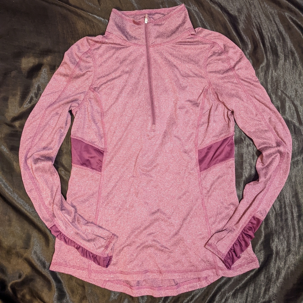 Danskin Now | Semi-Fitted Purple Long Sleeve Workout Top